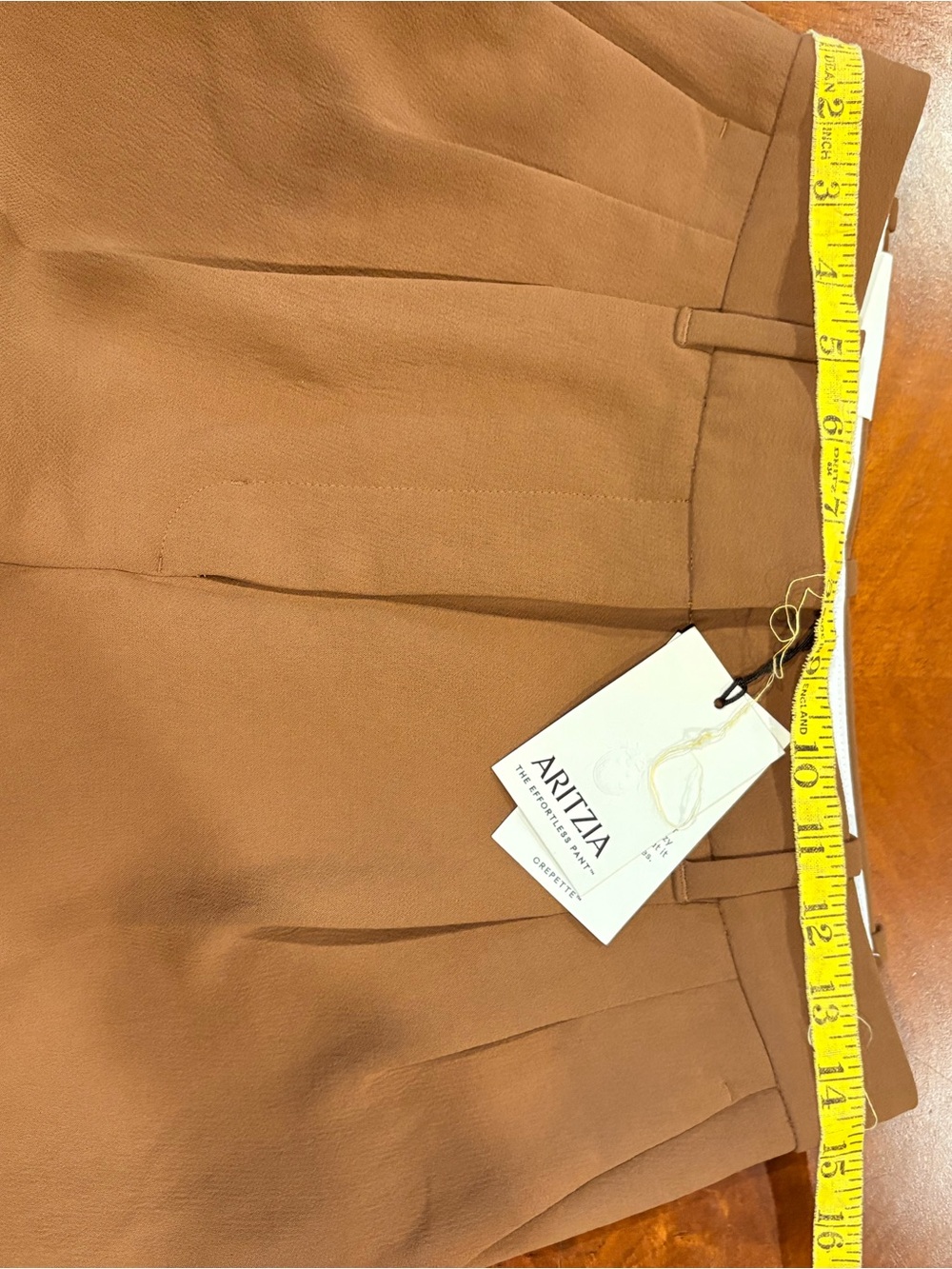 NWT, ARITZIA, The Effortless Pant™ High-Waisted Wide-Leg Pants — Brown, size 4 - Picture 9 of 11